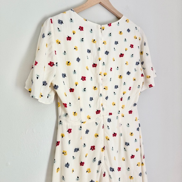 Madewell Orchard Flutter Sleeve Mini Dress Confetti Floral‎ White Cream Size 2 - Picture 8 of 13